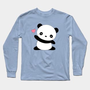 Kawaii Cute Panda Bear T-Shirt Long Sleeve T-Shirt